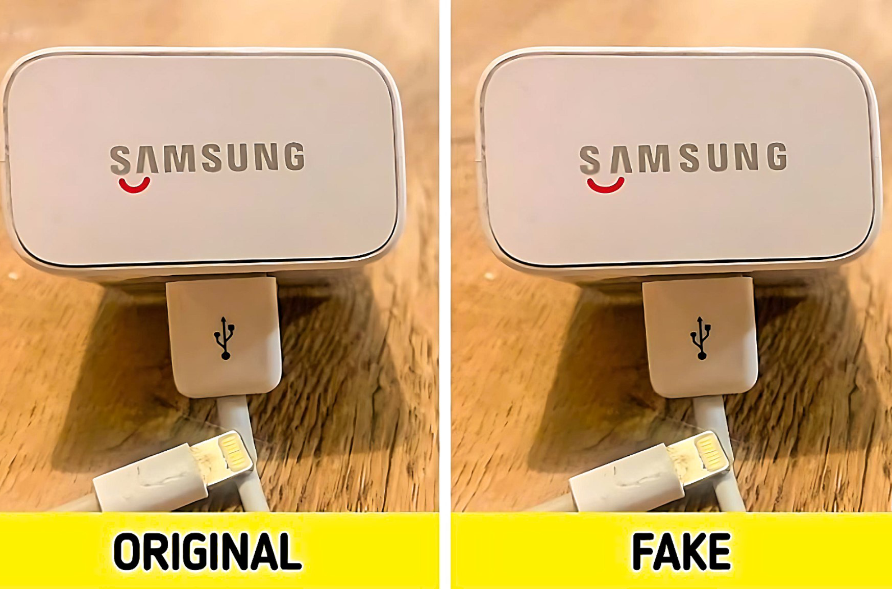 Fake Samsung charger